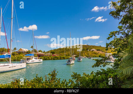 Marina in Antigua Stockfoto