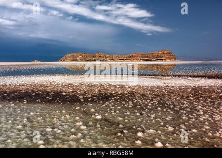 In der Nähe des Dash Adasi Island, einem der kleinen Insel Urmia See, auf der nordwestlich von Urmia See Stockfoto