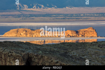In der Nähe des Dash Adasi Island, einem der kleinen Insel Urmia See, auf der nordwestlich von Urmia See Stockfoto