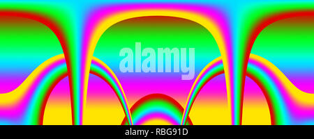Wellenförmige bunte Muster und Formen. Regenbögen. Stockfoto