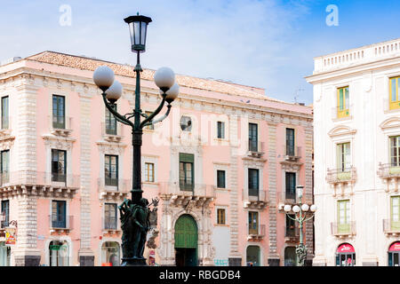 Catania, Sizilien, Italien - August 08, 2018: die Hauptstraße der Stadt, der Via Etnea. Stockfoto