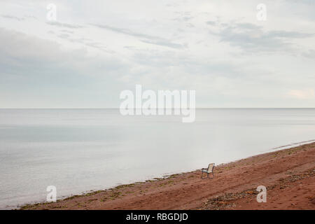 JACQUES CARTIER PROVINCIAL PARK, PRINCE EDWARD ISLAND, Kanada - 6. Juli 2018: Gewitterwolken über den Golf von St. Lawrence. (Ryan Carter) Stockfoto