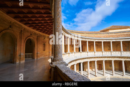 Alhambra Carlos V Innenhof in Granada Spanien Andalusien Stockfoto