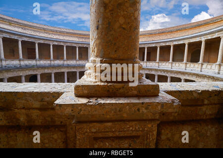 Alhambra Carlos V Innenhof in Granada Spanien Andalusien Stockfoto