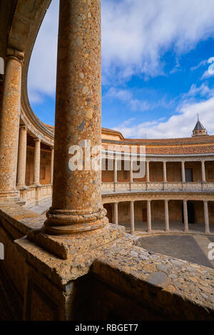 Alhambra Carlos V Innenhof in Granada Spanien Andalusien Stockfoto