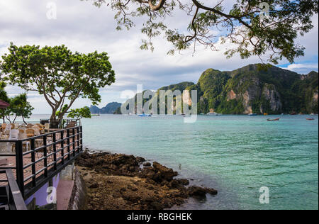 Café auf der Insel Phi Phi Don, Thailand. Tag 18. Dezember 2018 Stockfoto