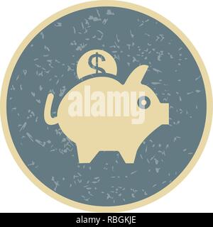 Vektor piggy Bank Symbol Stock Vektor