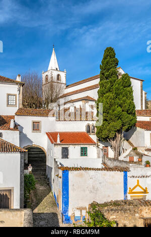 Kirche von Santa Maria, Obidos, Centro, Portugal Stockfoto