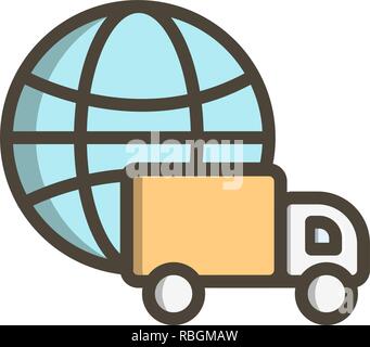Vektor Global Delivery Symbol Stock Vektor