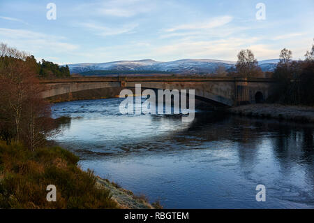 Die neue Spey Brücke über den River Spey, Grantown on Spey, Schottland Stockfoto