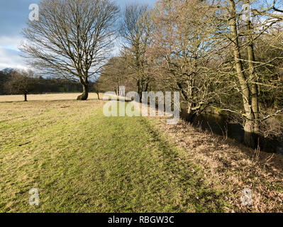 Derwent Valley Heritage Art und Weise, in der Nähe von Hathersage, Derbyshire, England, UK. Stockfoto