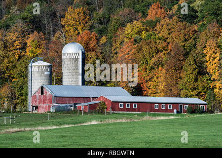 Charmante herbst Farm, Middlebury, Vermont, USA. Stockfoto