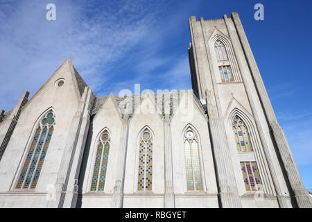 Landakot Landakotskirkja (Kirche), offiziell benannte Basilika Krists konungs (Basilika von Christus dem König), in der Regel bezeichnet als Kristskirkja (Christi Stockfoto