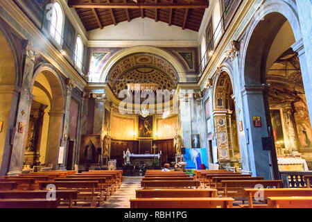 Rom, Italien, Oktober 04, 2018: Einrichtung von Chiesa di Sant'Angelo in Pescheria, Kirche in Rom. Italien Stockfoto