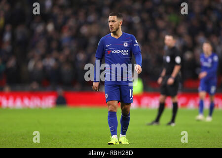 Eden Hazard von Chelsea - Tottenham Hotspur v Chelsea, Carabao Cup Halbfinale - Erste Etappe, Wembley Stadion, London (Wembley) - 8. Januar 2019 Editor Stockfoto