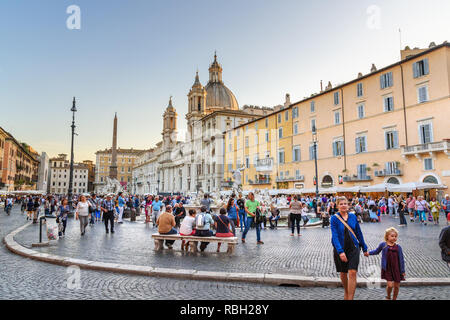 Rom, Italien, Oktober 04, 2018: Blick von der Piazza Navona in Rom Stockfoto