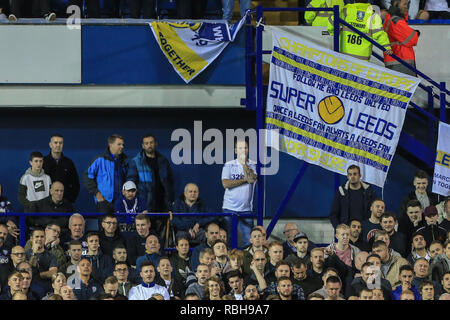 28. September 2018, Hillsborough, Sheffield, England; Sky Bet Meisterschaft, Sheffield Mittwoch v Leeds Utd: Leeds fan Gesicht in der Menge: Mark Cosgrove/News Bilder, Englische Fußball-Liga Bilder unterliegen dem DataCo Lizenz Stockfoto