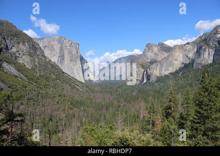 Berühmten tunnel Blick auf den Yosemite National Park, Kalifornien Stockfoto