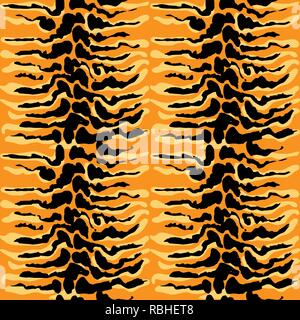 Nahtlose tiger Muster. Tiger Skin grunge Textur. Vector Illustration. Stock Vektor