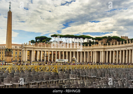 Vatikan Vatikan - Oktober 05, 2018: Blick auf Saint Peter's Square Stockfoto