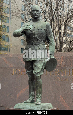 Statue des Ersten Weltkrieges US Army General John J. Pershing, Washington, DC. Digitale Fotografie Stockfoto