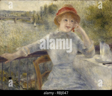 Alphonsine Fournaise. Datum/Zeitraum: 1879. Malerei. Öl auf Leinwand. Höhe: 730 mm (28.74 in); Breite: 930 mm (36,61 in). Autor: Renoir, Pierre-Auguste. AUGUSTE RENOIR. Stockfoto