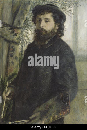 Claude Monet. Datum/Zeitraum: 1875. Malerei. Öl auf Leinwand. Höhe: 850 mm (33,46 in); Breite: 600 mm (23,62 in). Autor: Renoir, Pierre-Auguste. AUGUSTE RENOIR. Stockfoto