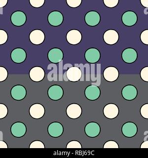 Hand Polka Dots Vektor nahtlose Muster gezeichnet. Bunte gepunktete Textur im modernen Stil. Elegante modische Textur für Surface Design, Textil, wrapp Stock Vektor