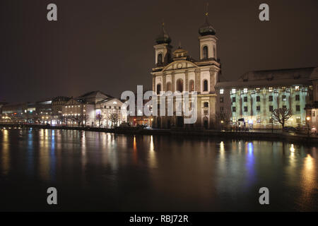 Licht Festival 2019 in Luzern Schweiz (LiLu Lichtfestival) Stockfoto