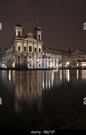 Licht Festival 2019 in Luzern Schweiz (LiLu Lichtfestival) Stockfoto