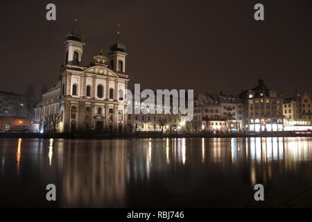 Licht Festival 2019 in Luzern Schweiz (LiLu Lichtfestival) Stockfoto