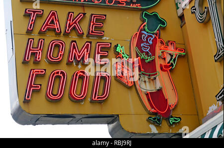 Nathans Handwerker berühmten Würstchen Frankfurter Original Restaurant, Deli, Fast Food, Coney Island, im Stadtbezirk Brooklyn, New York, NY, USA Stockfoto