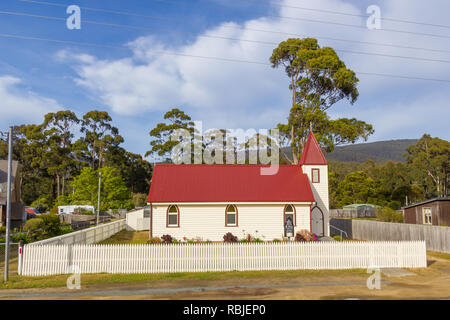 Adventure Bay Bruny Island, Tasmanien, Australien - 18 Dezember 2016: die Anglikanische Kirche von Australien St. Pauls Kirche in advanture Bay, eine kleine Histor Stockfoto