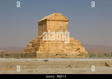 Das Grab von Kyros ist das wichtigste Denkmal in Pasargad. Iran Stockfoto