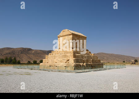 Das Grab von Kyros ist das wichtigste Denkmal in Pasargad. Iran Stockfoto