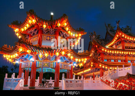 Chinesisches Neues Jahr Laternen Dekoration in Thean Hou, buddhistische Tempel Sehenswürdigkeiten in Kuala Lumpur, Malaysia Stockfoto