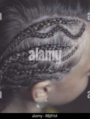 Flechten auf dem Tempel Stockfoto