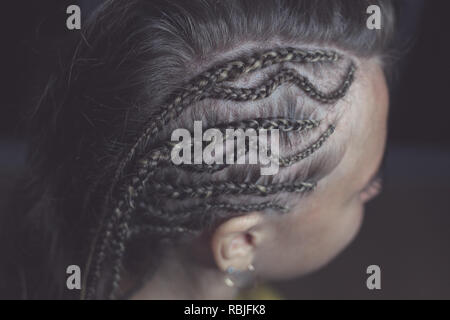 Flechten auf dem Tempel Stockfoto