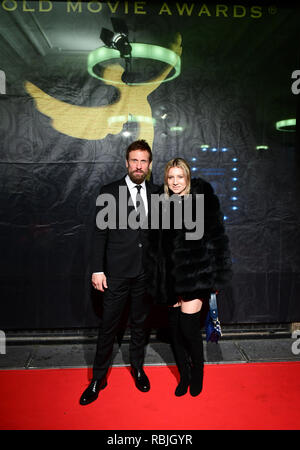 Simon Merrells und Alexandria Sands an der Gold Movie Awards 2019, auf der Regent Street Kino in Marylebone, London statt. Stockfoto