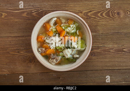 Slow Cooker North Woods wilder Reis Suppe Nahaufnahme Stockfoto