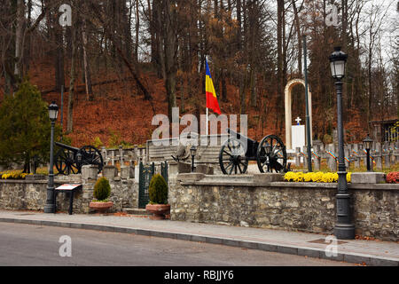 SINAIA, Rumänien - 25. Januar 2018. Helden Friedhof in Sinaia, Prahova, Rumänien. Stockfoto