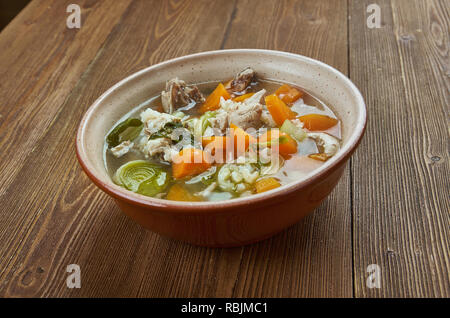 Slow Cooker North Woods wilder Reis Suppe Nahaufnahme Stockfoto