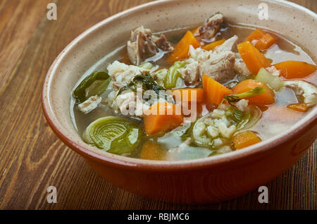Slow Cooker North Woods wilder Reis Suppe Nahaufnahme Stockfoto