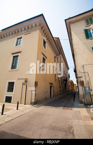 Juli 6, 2013. Italien Stadt Brescia. Alte europäische Stadt Brescia in der Lombardei im Sommer. Stockfoto