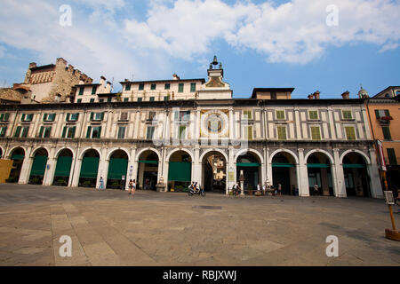 Juli 6, 2013. Italien Stadt Brescia. Alte europäische Stadt Brescia in der Lombardei im Sommer. Stockfoto