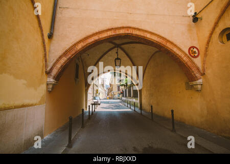 Juli 6, 2013. Italien Stadt Brescia. Alte europäische Stadt Brescia in der Lombardei im Sommer. Stockfoto