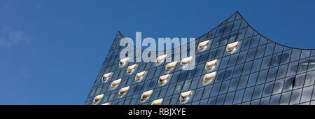 Fassade der Elbphilharmonie, Hamburg, Deutschland, Europa Stockfoto