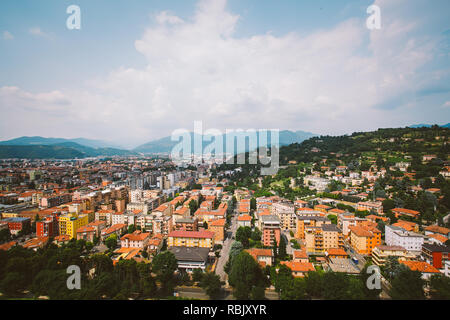 Juli 6, 2013. Italien Stadt Brescia. Alte europäische Stadt Brescia in der Lombardei im Sommer. Stockfoto