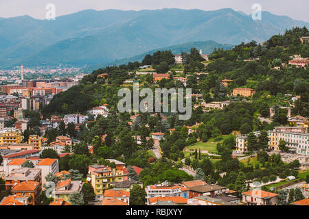 Juli 6, 2013. Italien Stadt Brescia. Alte europäische Stadt Brescia in der Lombardei im Sommer. Stockfoto