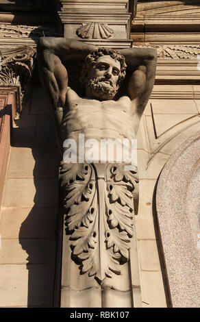 Architektonischen Details von Sheffield United Gas Light Company Bürogebäude in 1874 Stockfoto